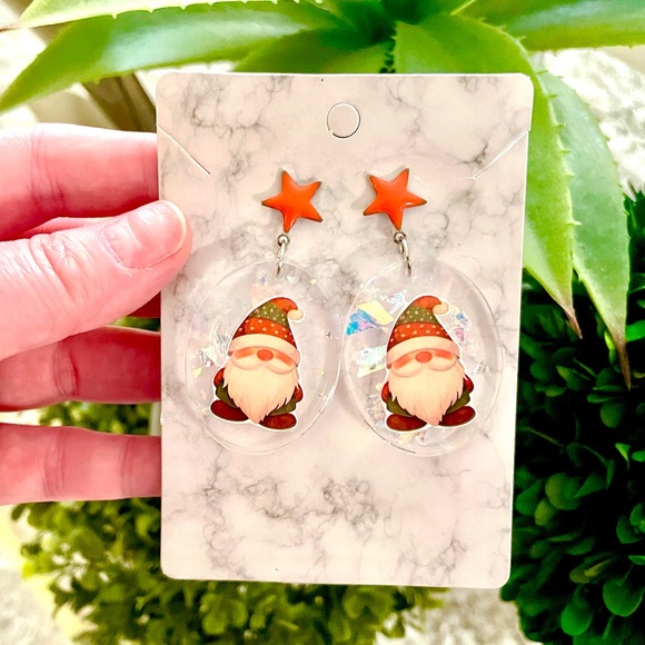 Acrylic Gnome Earrings - Picture 2 of 4
